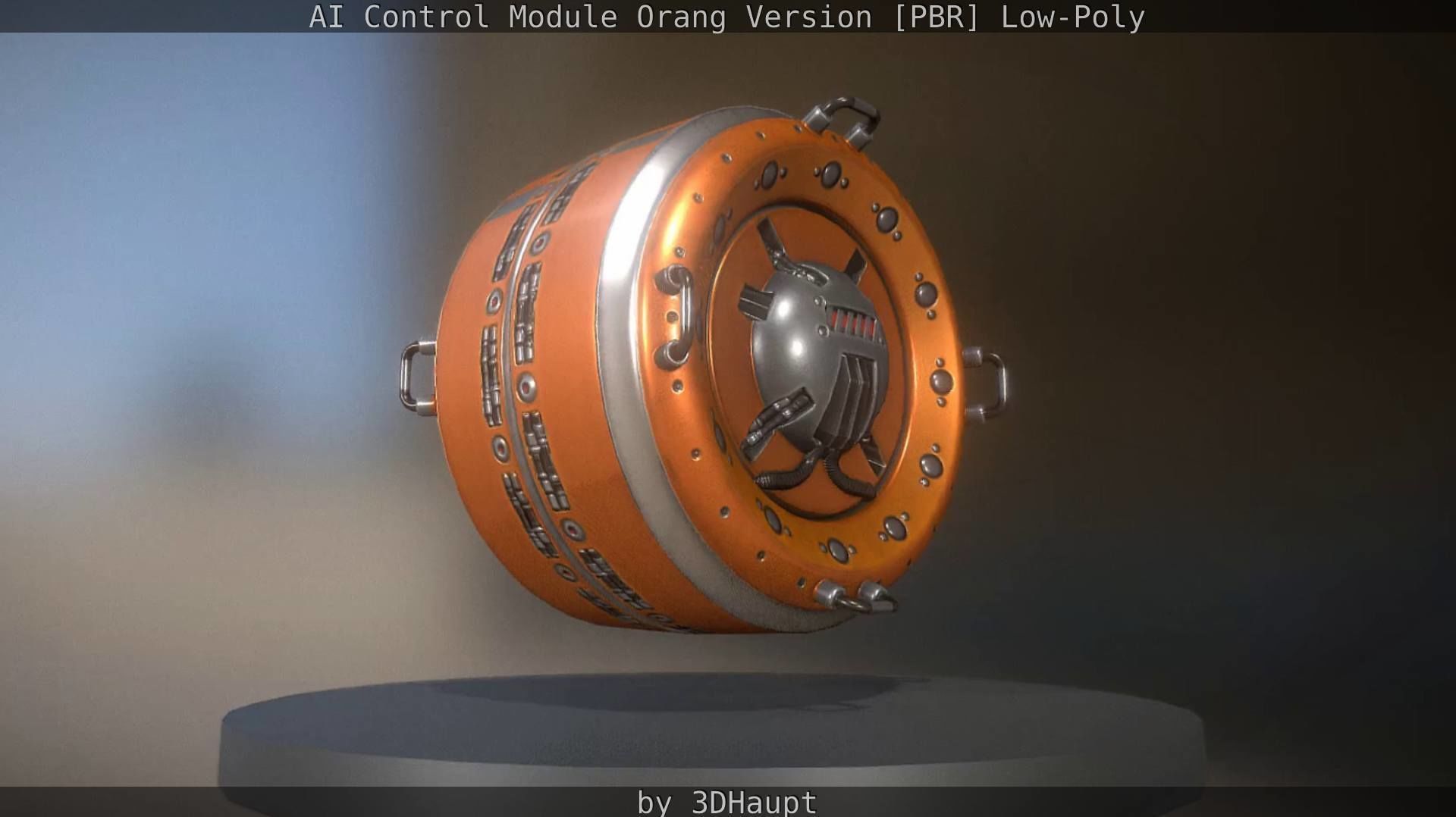 AI Control Module Orang Version Low-poly 3D model_75