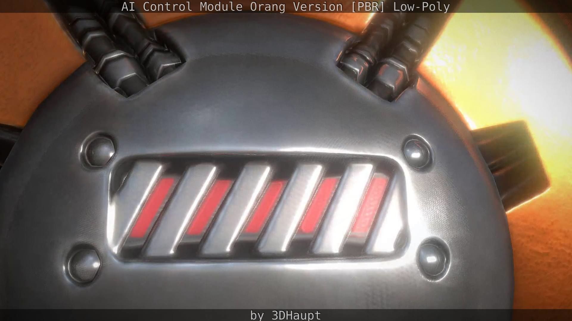 AI Control Module Orang Version Low-poly 3D model_32