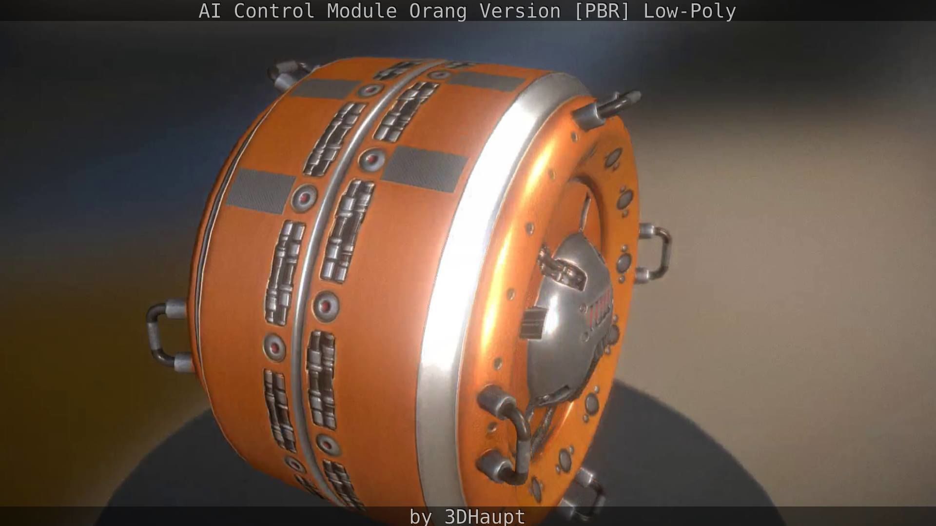 AI Control Module Orang Version Low-poly 3D model_22