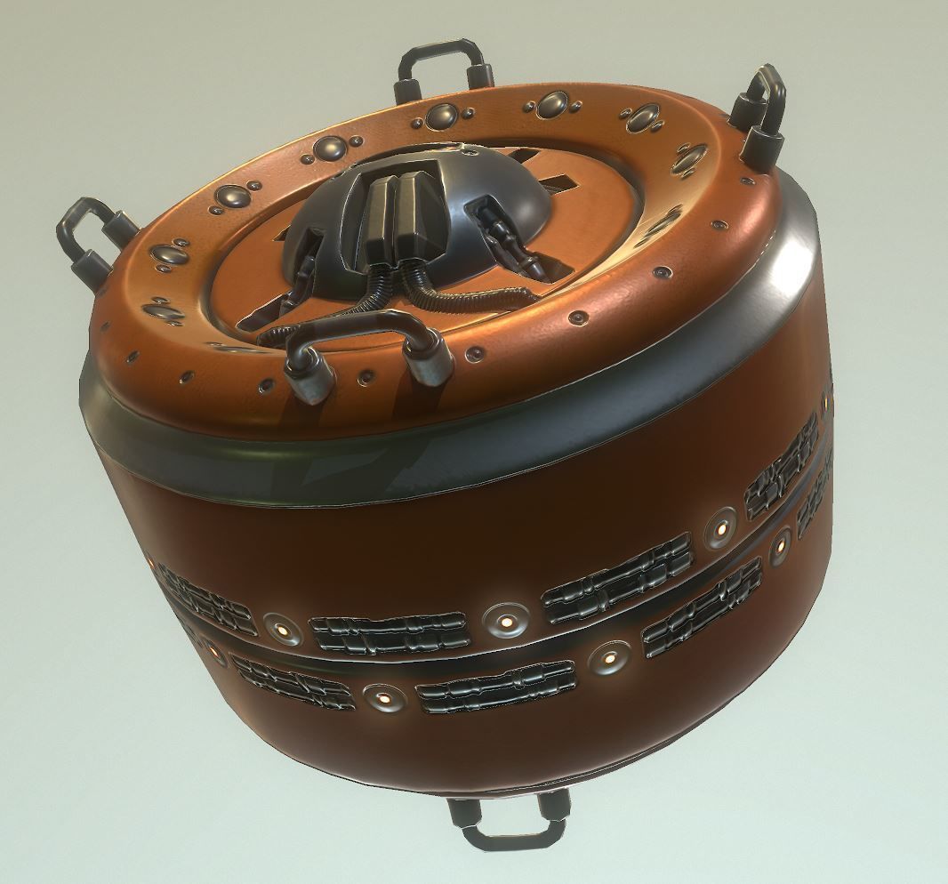 AI Control Module Orang Version Low-poly 3D model_11