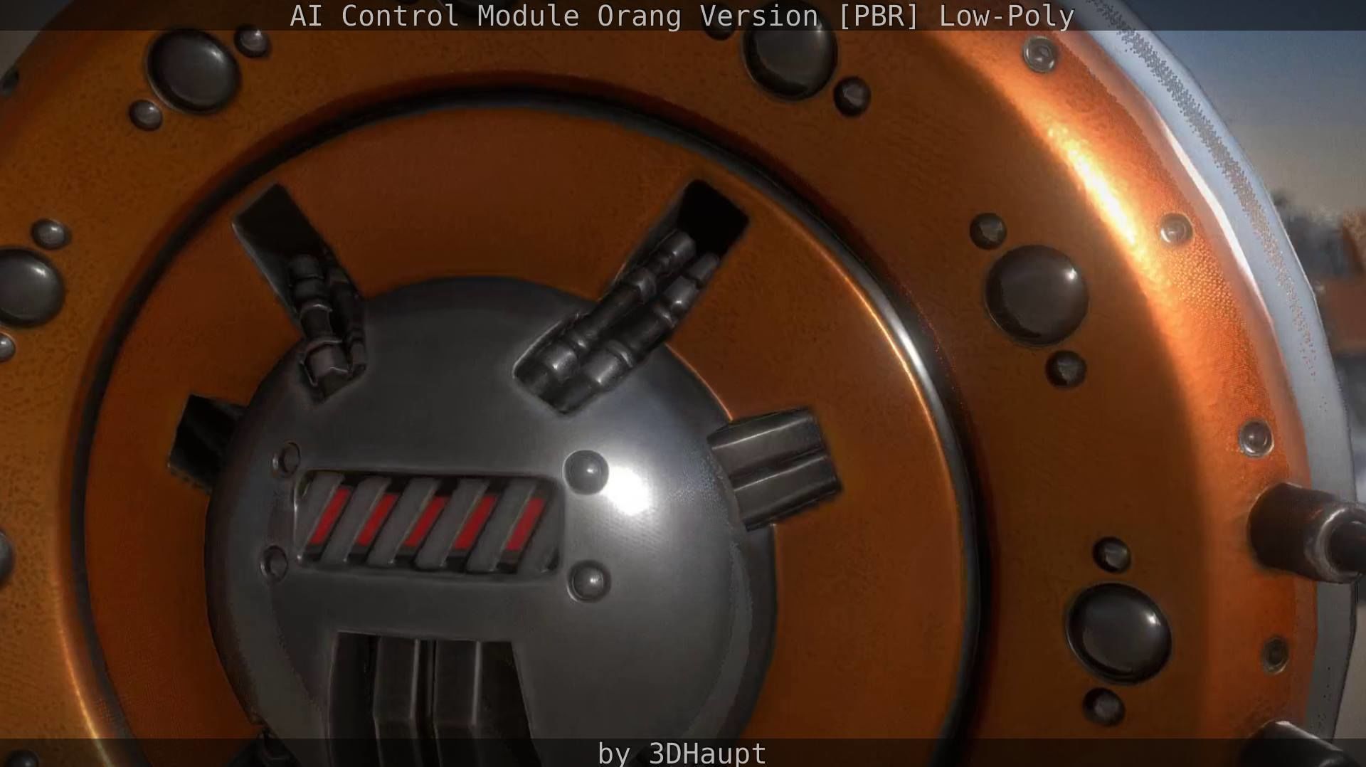 AI Control Module Orang Version Low-poly 3D model_28