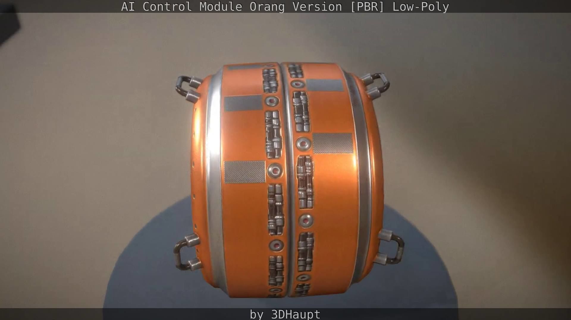 AI Control Module Orang Version Low-poly 3D model_17