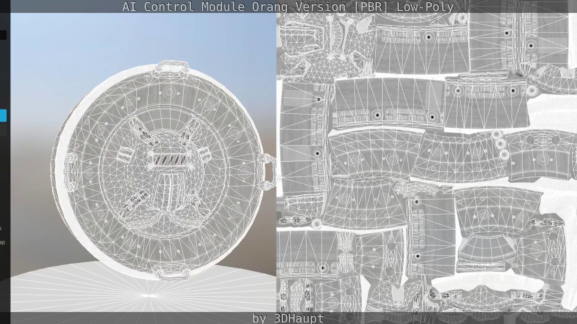 AI Control Module Orang Version Low-poly 3D model_51