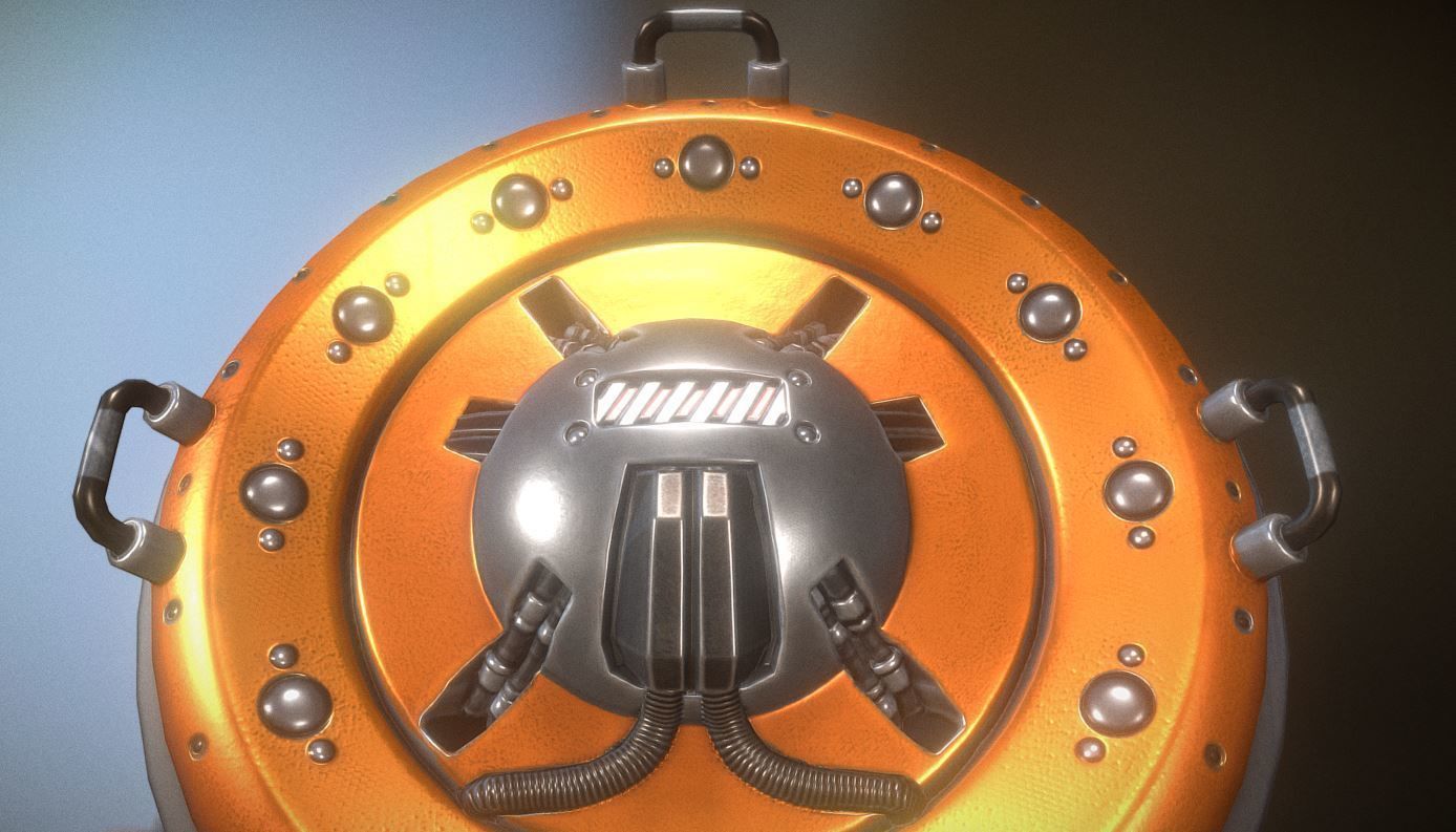 AI Control Module Orang Version Low-poly 3D model_14