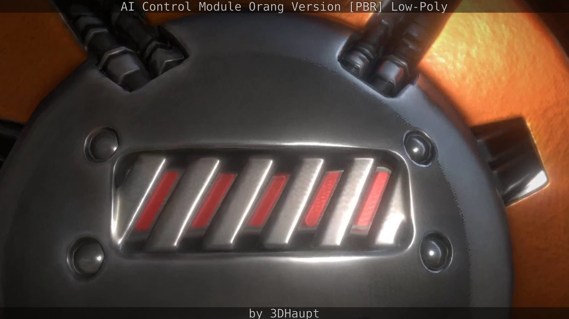 AI Control Module Orang Version Low-poly 3D model_30
