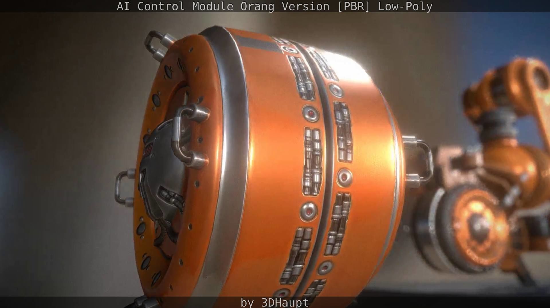 AI Control Module Orang Version Low-poly 3D model_21