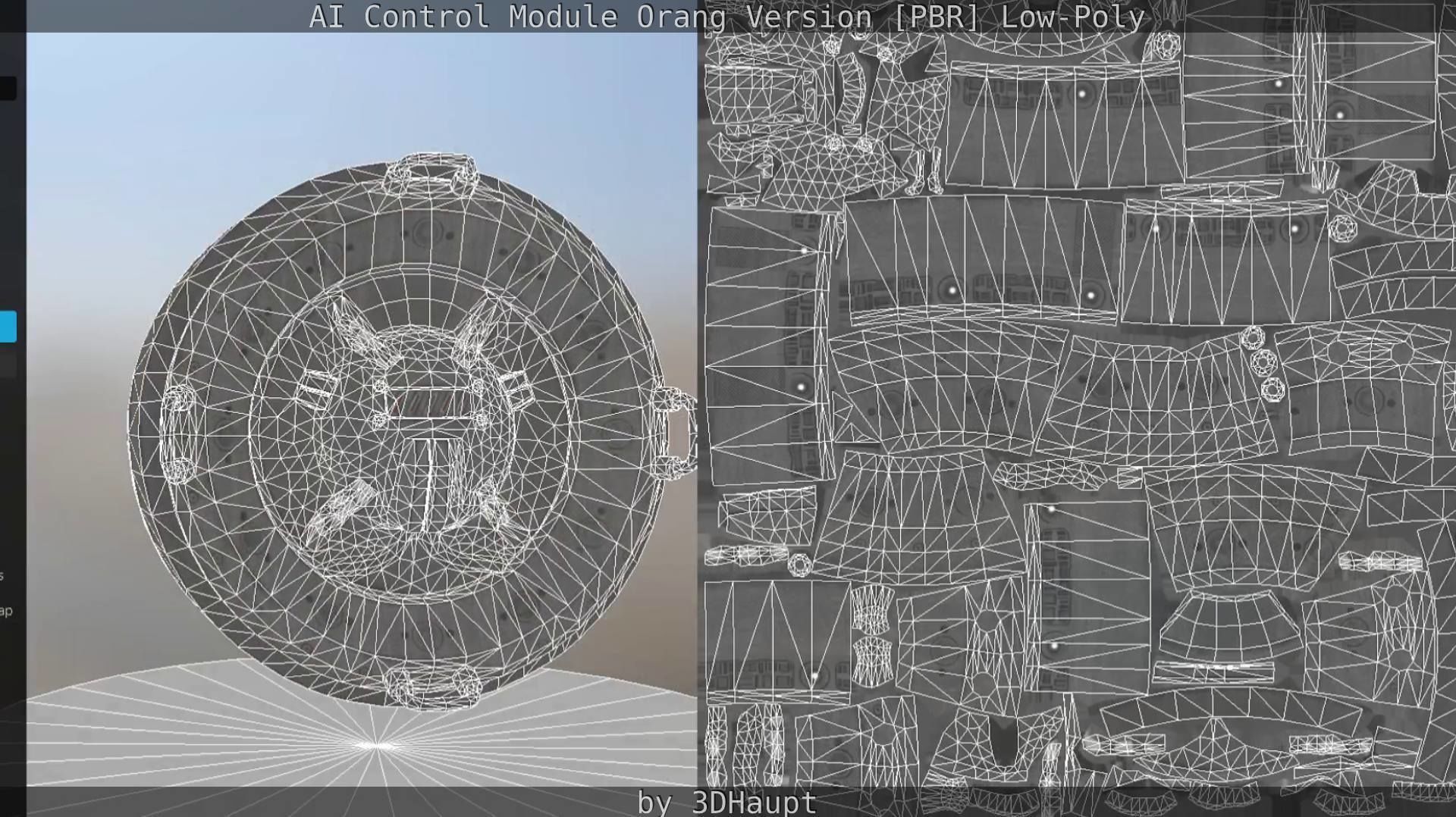 AI Control Module Orang Version Low-poly 3D model_52