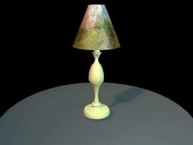 Simple Lamp Low-poly 3D model