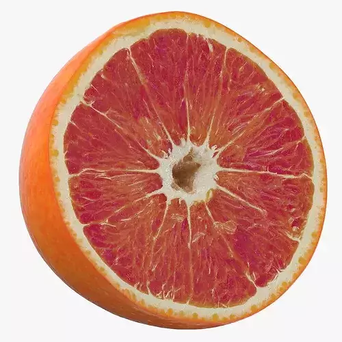 Red Orange Half Cut 3D model