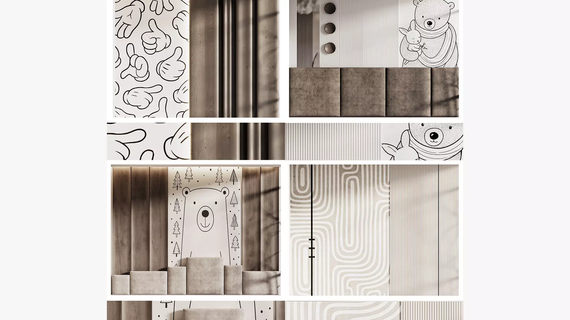 wall panel set 3D model