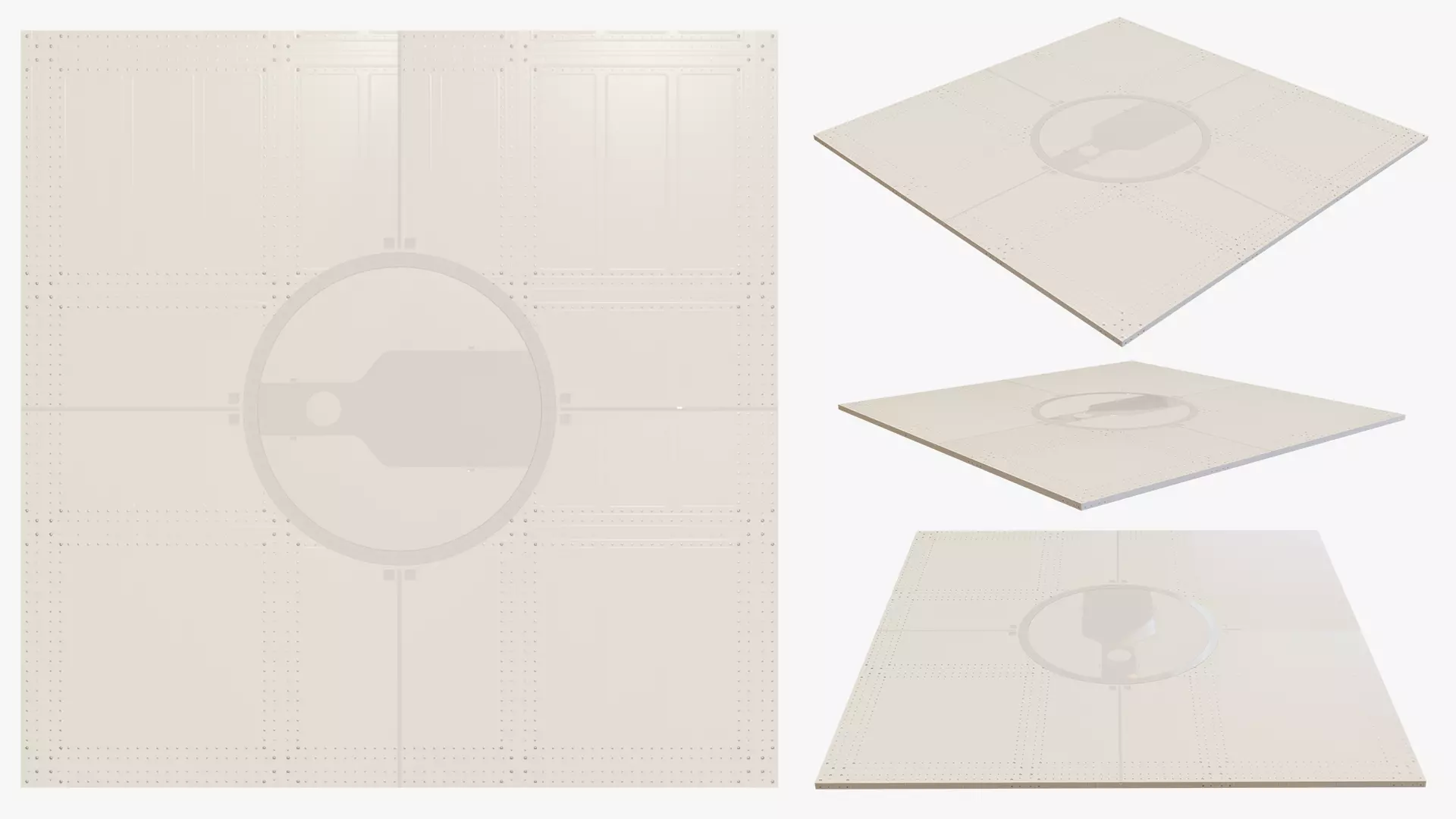 Futuristic Hatch Ventilated Scifi Floor 3D model