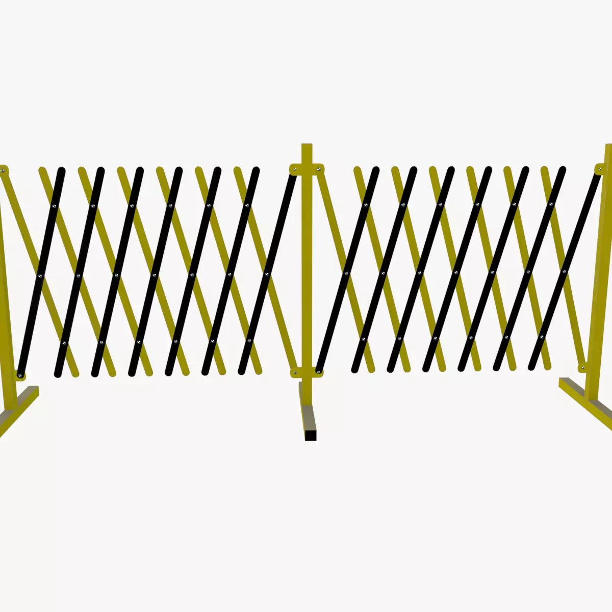 Expandable Barricade Low-poly 3D model