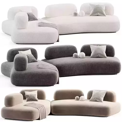 CURVE Sofa By Art Nova Low-poly 3D model