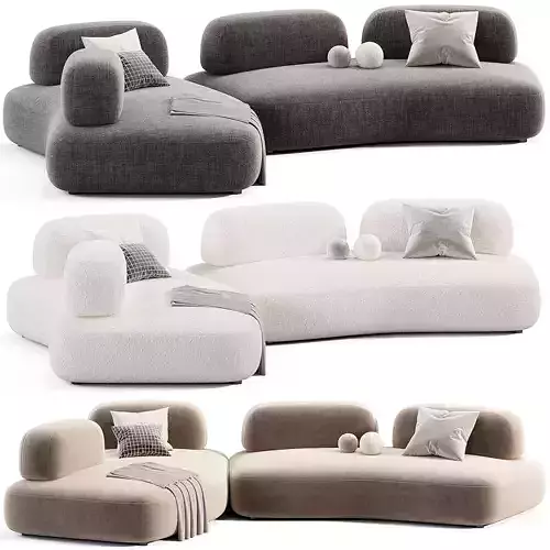CURVE Sofa By Art Nova Low-poly 3D model 3
