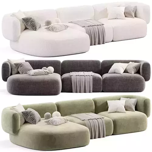 HUG MODULAR SOFA Low-poly 3D model