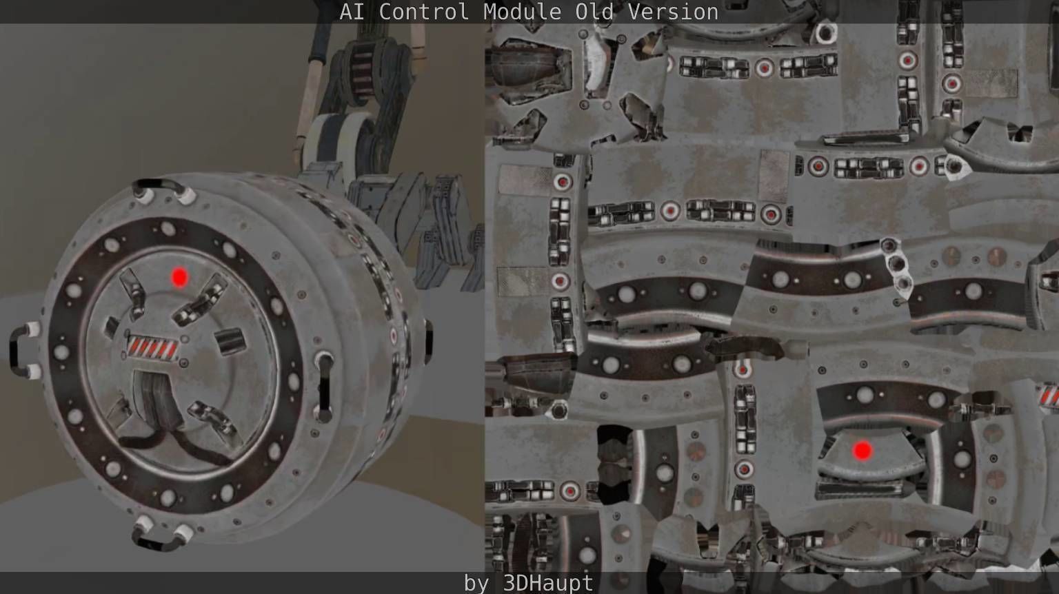 AI Control Module Old Version Low-poly 3D model_38