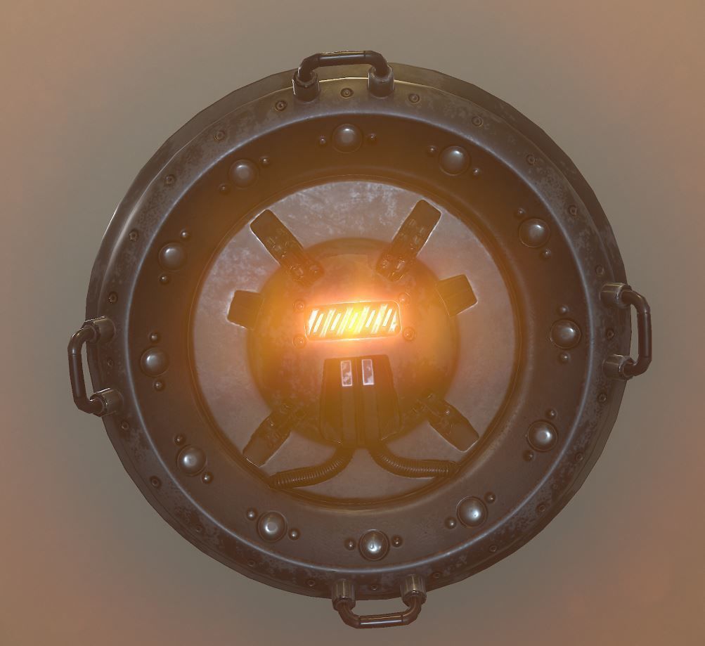 AI Control Module Old Version Low-poly 3D model_4