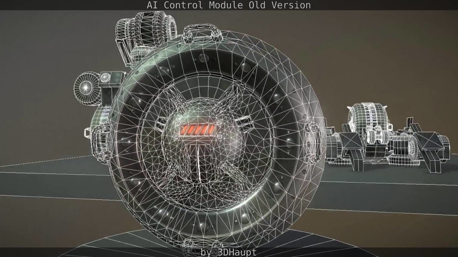 AI Control Module Old Version Low-poly 3D model_35