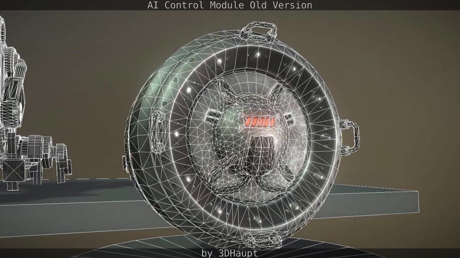 AI Control Module Old Version Low-poly 3D model_32