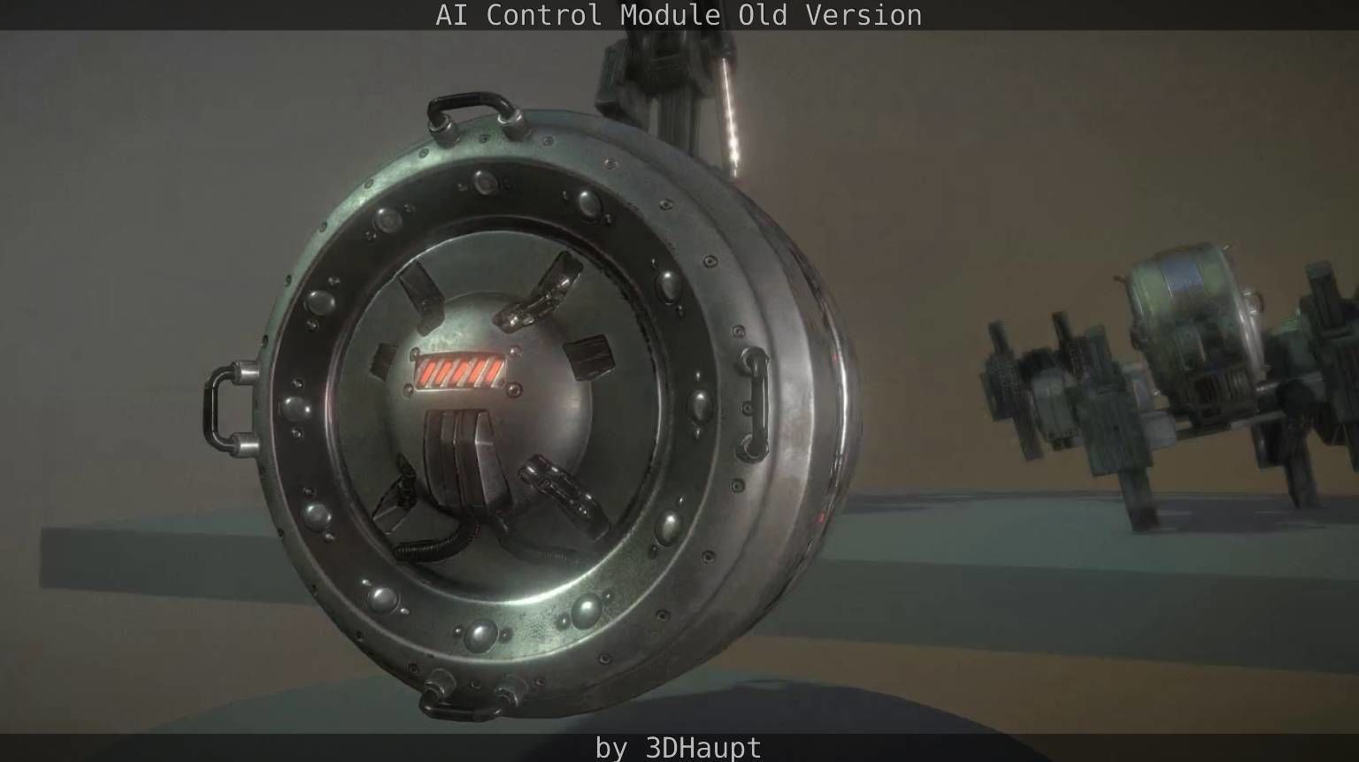 AI Control Module Old Version Low-poly 3D model_18