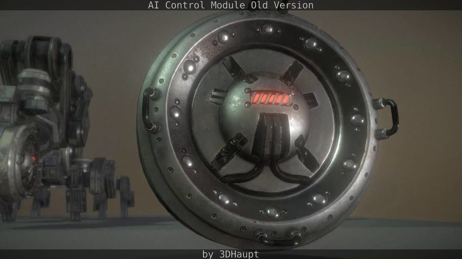 AI Control Module Old Version Low-poly 3D model_26