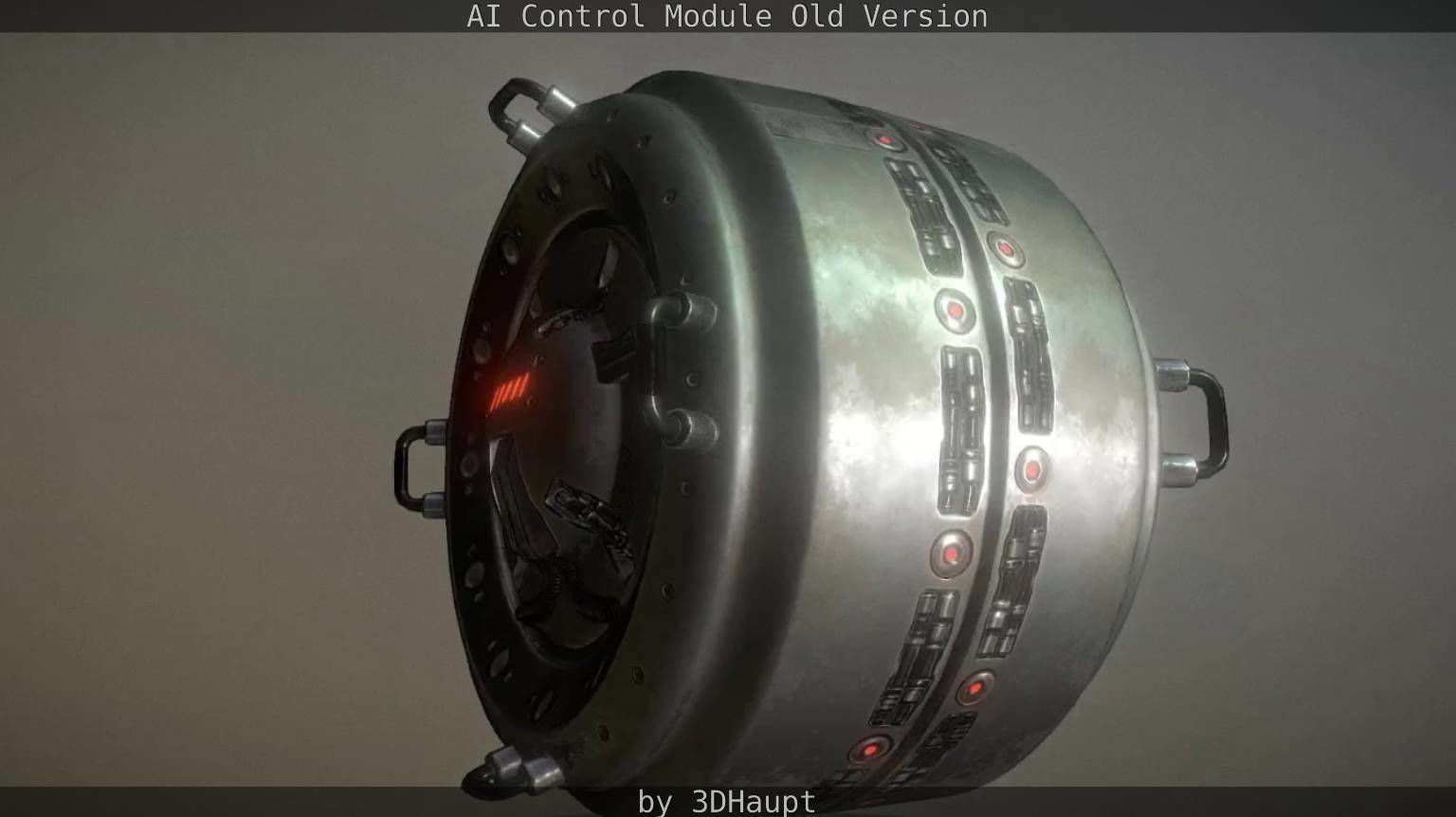 AI Control Module Old Version Low-poly 3D model_16