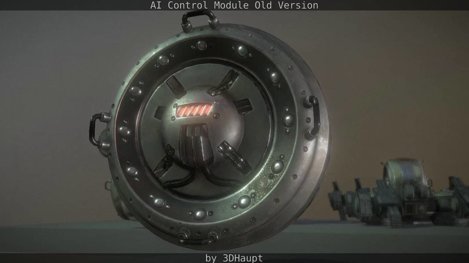 AI Control Module Old Version Low-poly 3D model_30