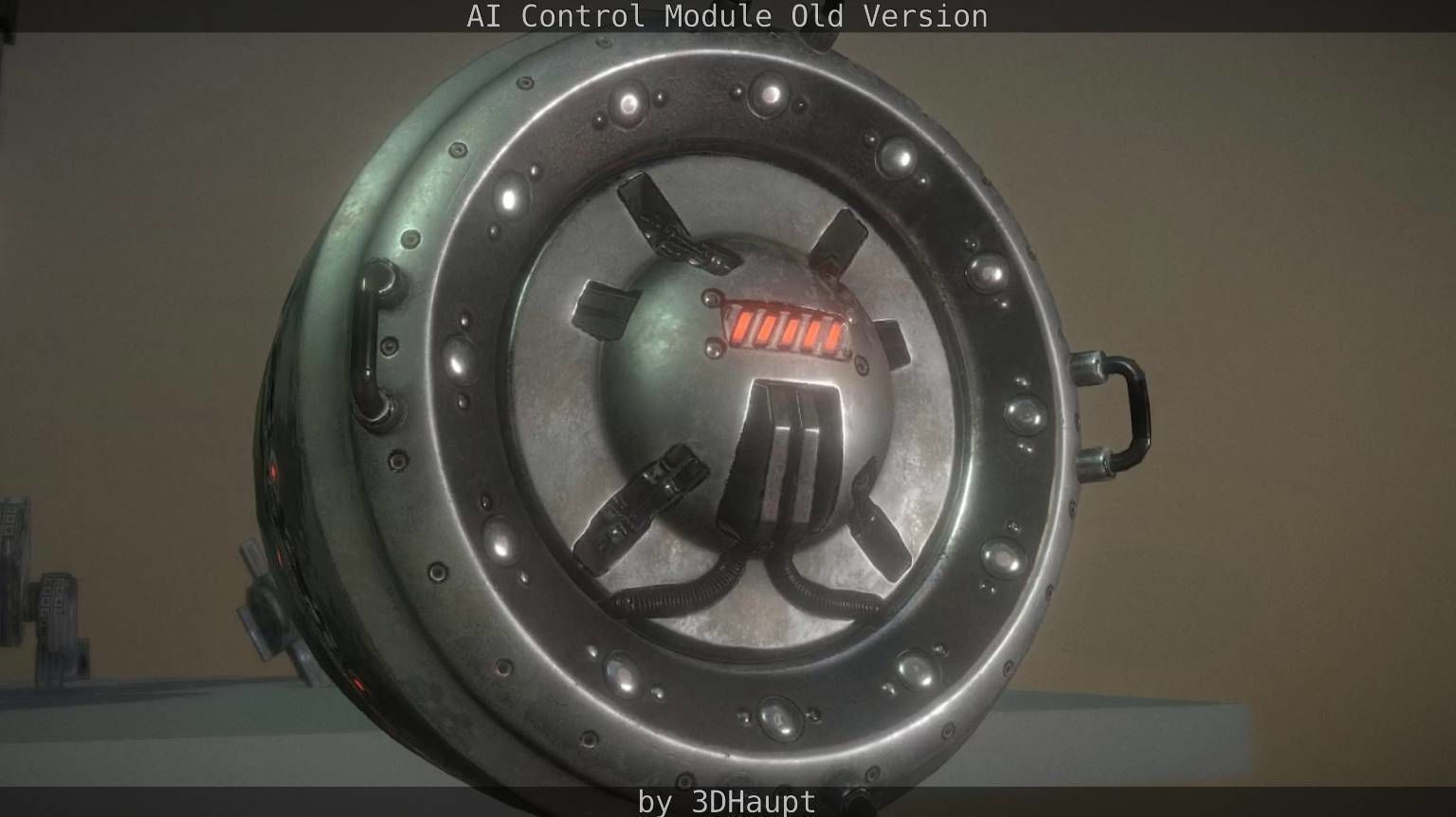 AI Control Module Old Version Low-poly 3D model_17