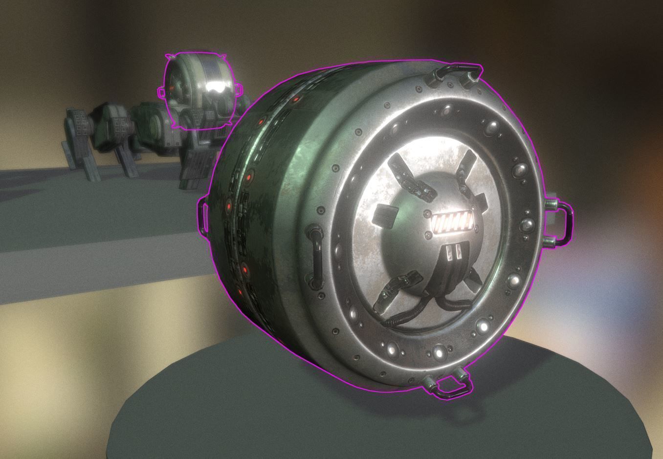 AI Control Module Old Version Low-poly 3D model_14