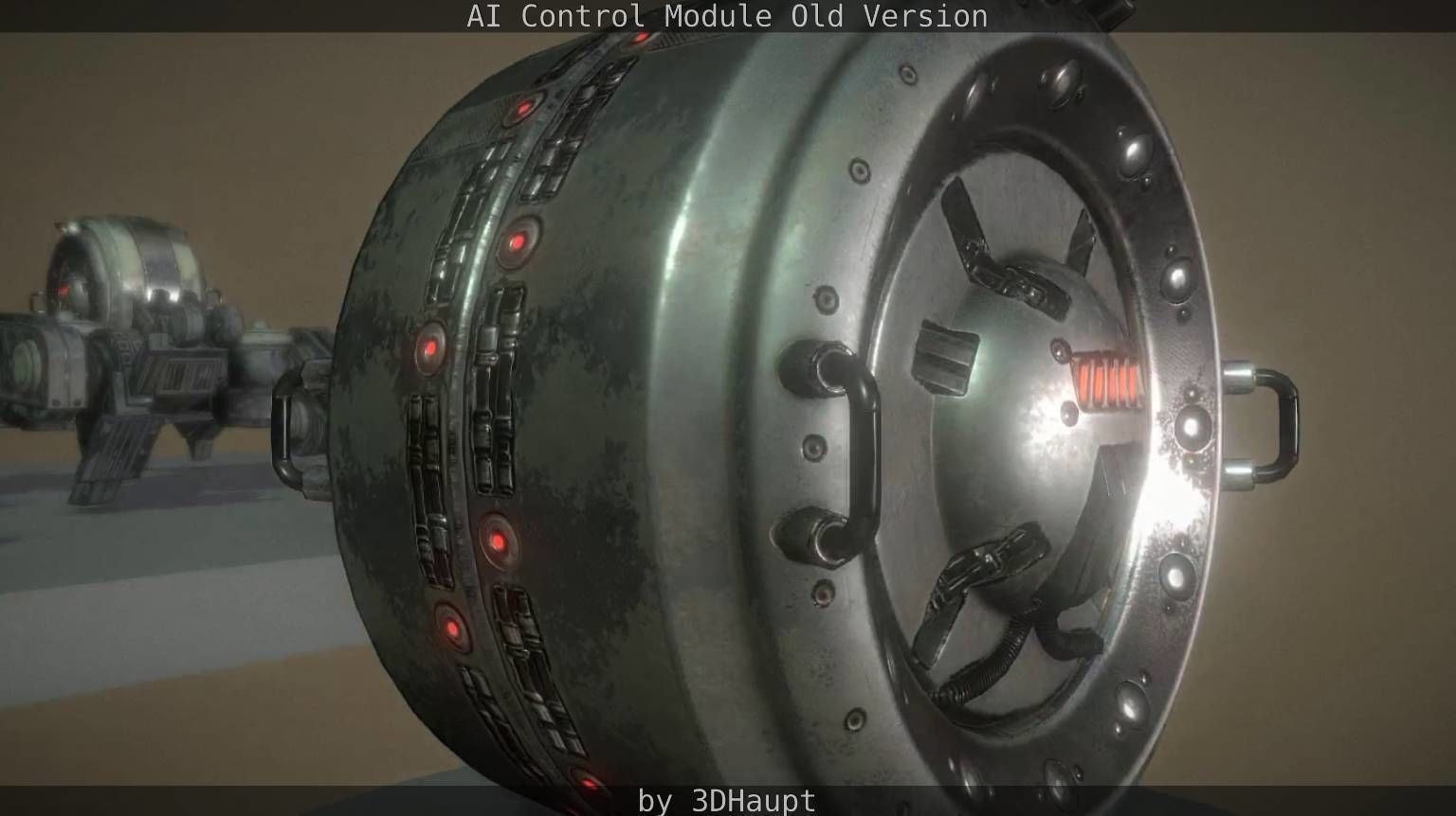 AI Control Module Old Version Low-poly 3D model_25