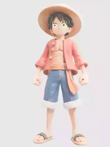 Monkey D Luffy STL Statue One Piece Anime 3D Print Model