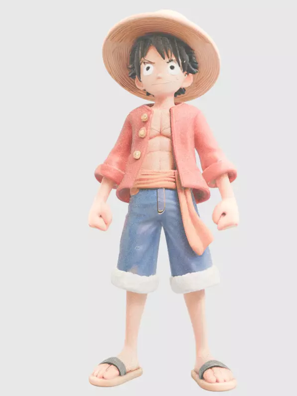 Monkey D Luffy STL Statue One Piece Anime 3D Print Model 3D print model