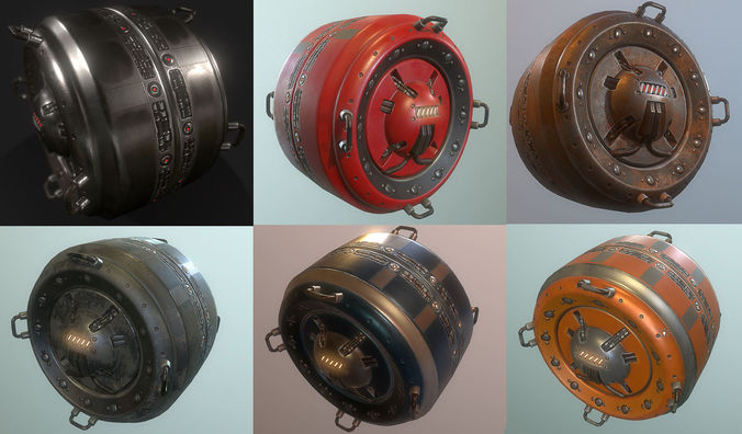 AI Control Module Collection Low-poly 3D model