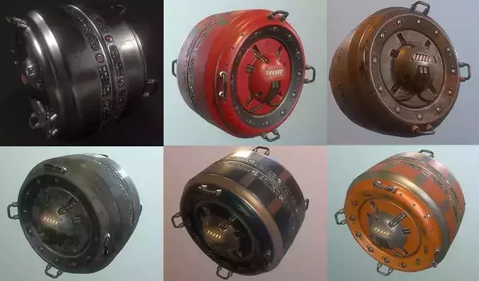 AI Control Module Collection Low-poly 3D model