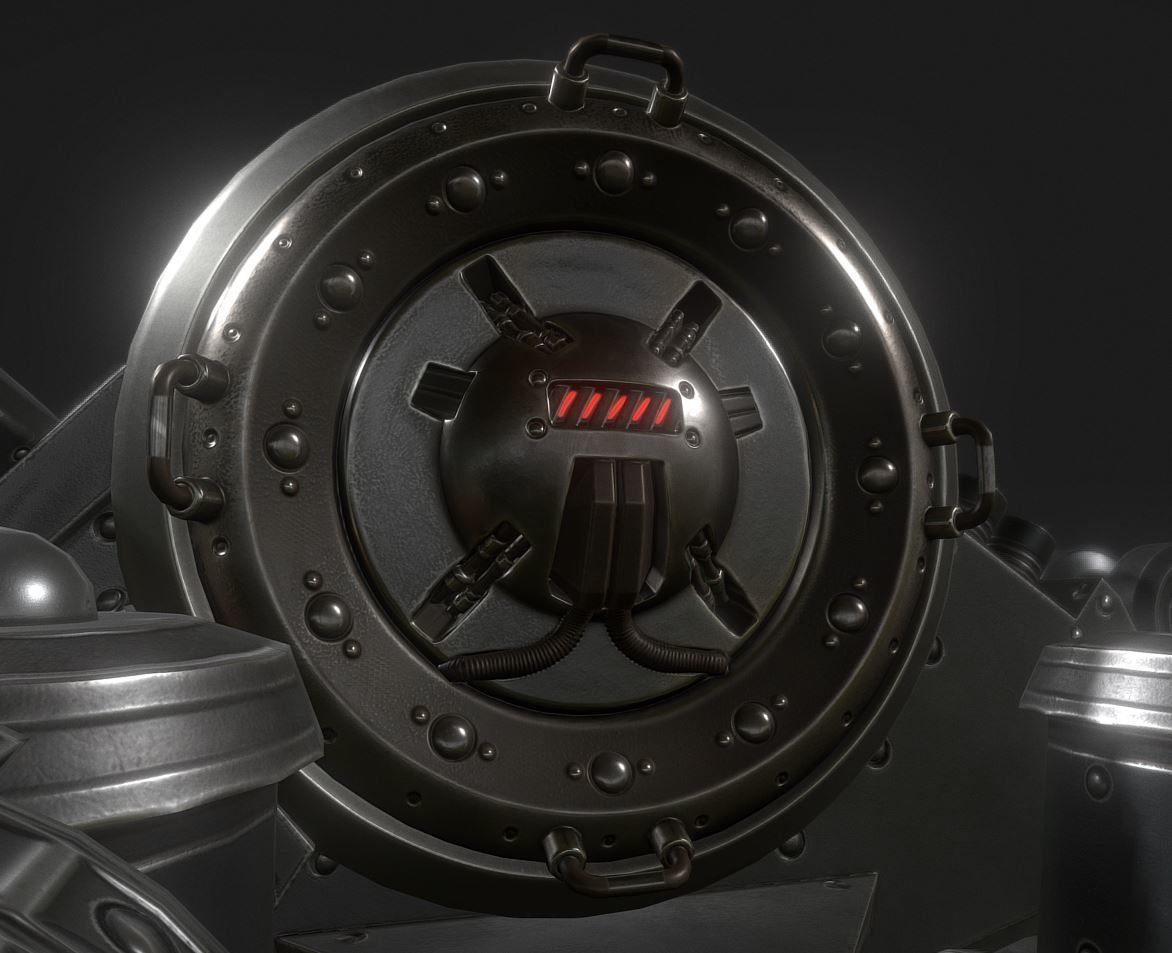 AI Control Module Collection Low-poly 3D model_13