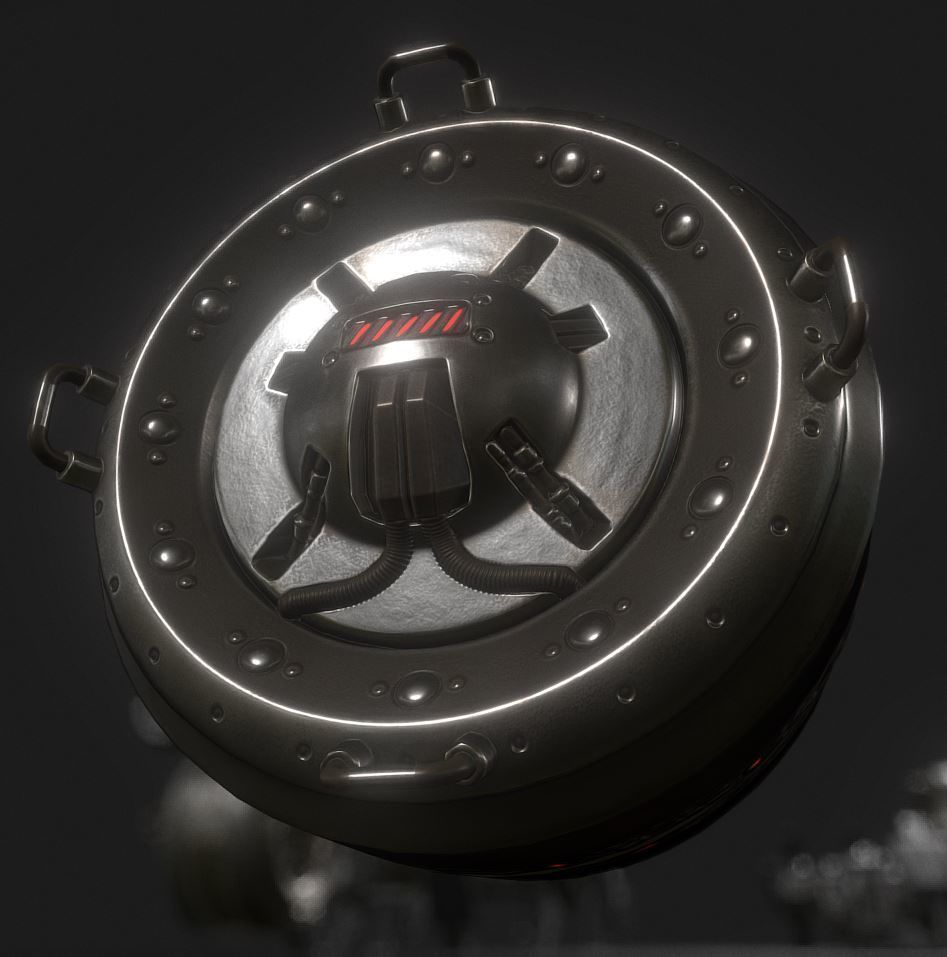 AI Control Module Collection Low-poly 3D model_7