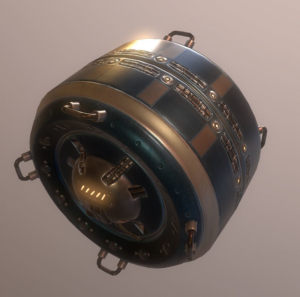 AI Control Module Collection Low-poly 3D model_39