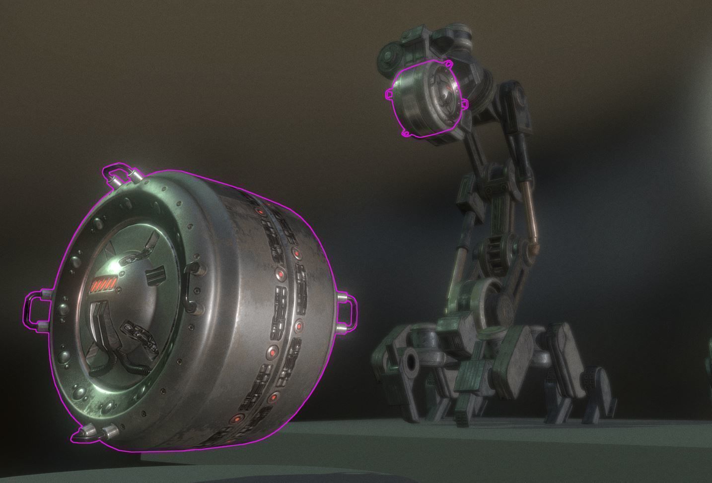 AI Control Module Collection Low-poly 3D model_58