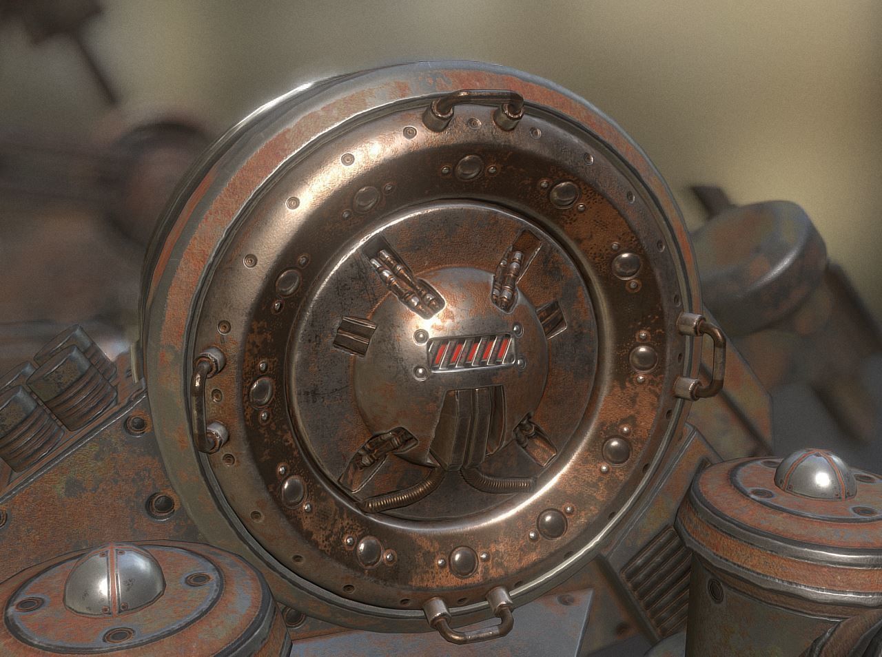 AI Control Module Collection Low-poly 3D model_35