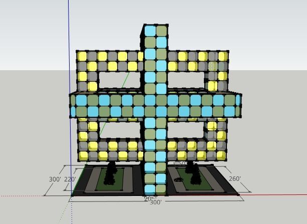 Tangle Complex Low-poly 3D model_2