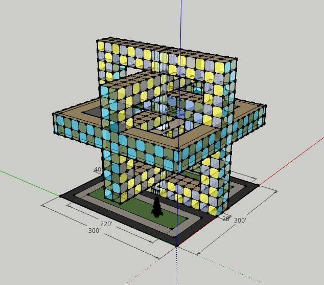 Tangle Complex Low-poly 3D model_1