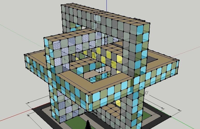 Tangle Complex Low-poly 3D model