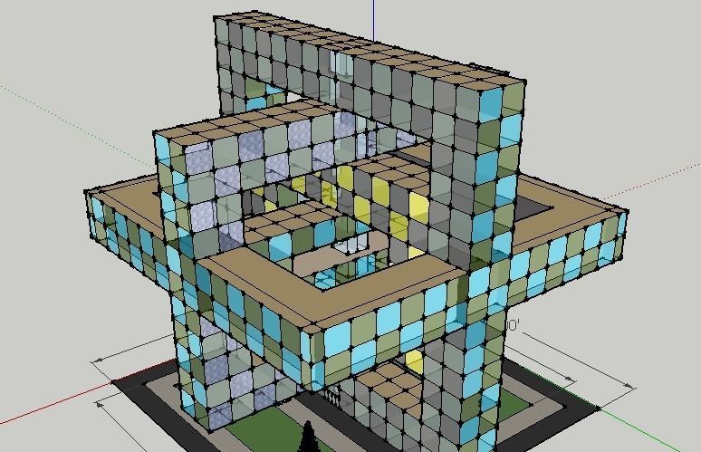 Tangle Complex Low-poly 3D model_0