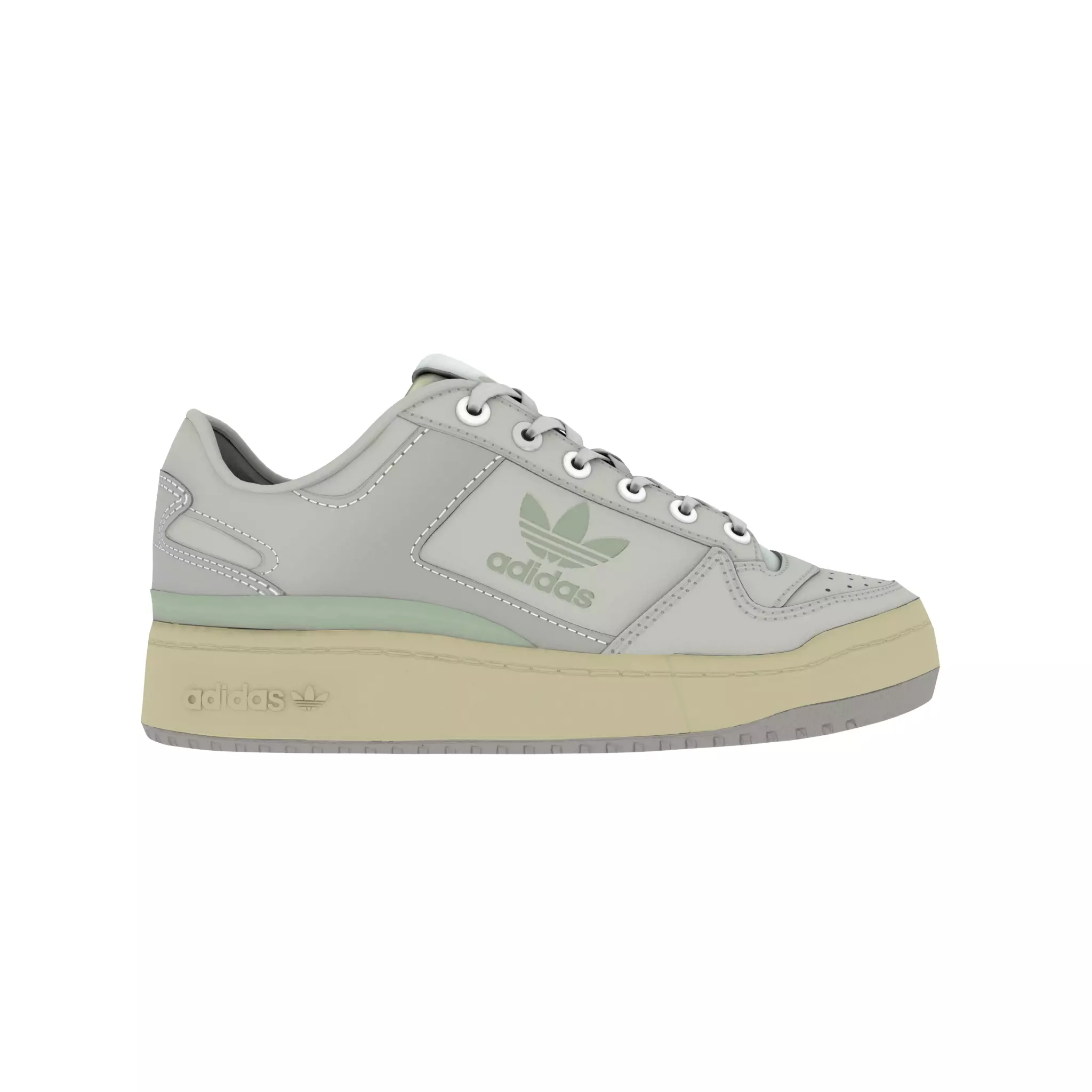Adidas Forum Bold Beige Low-poly 3D model