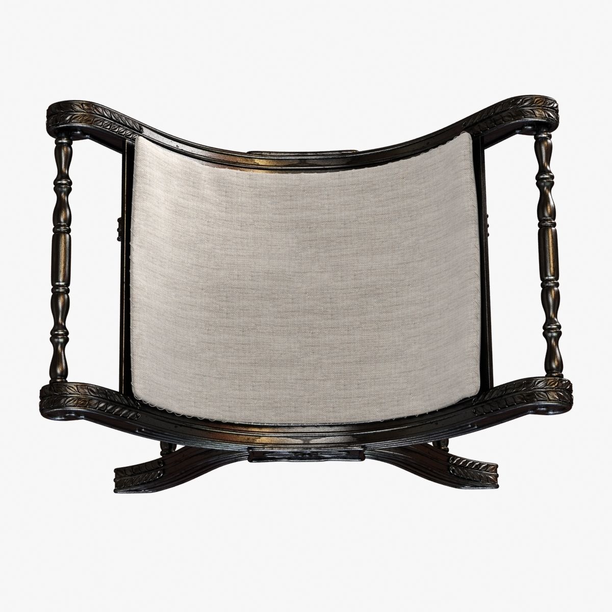 Restoration Hardware 18TH C NEOCLASSICAL UPHOLSTERED STOOL 3D model_9