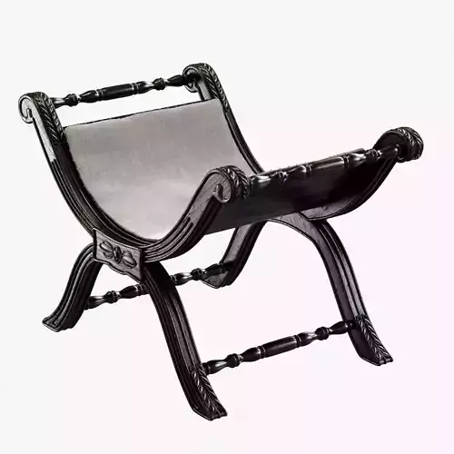 Restoration Hardware 18TH C NEOCLASSICAL UPHOLSTERED STOOL