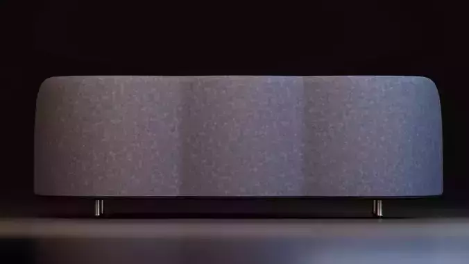 Modern Curved Modular Sofa Low-poly 3D model 5