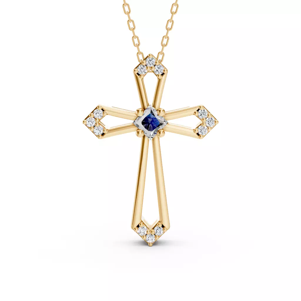 Princess Diamond Cross 3D print model