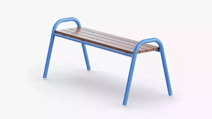 Bench Outdoor 01 Blue