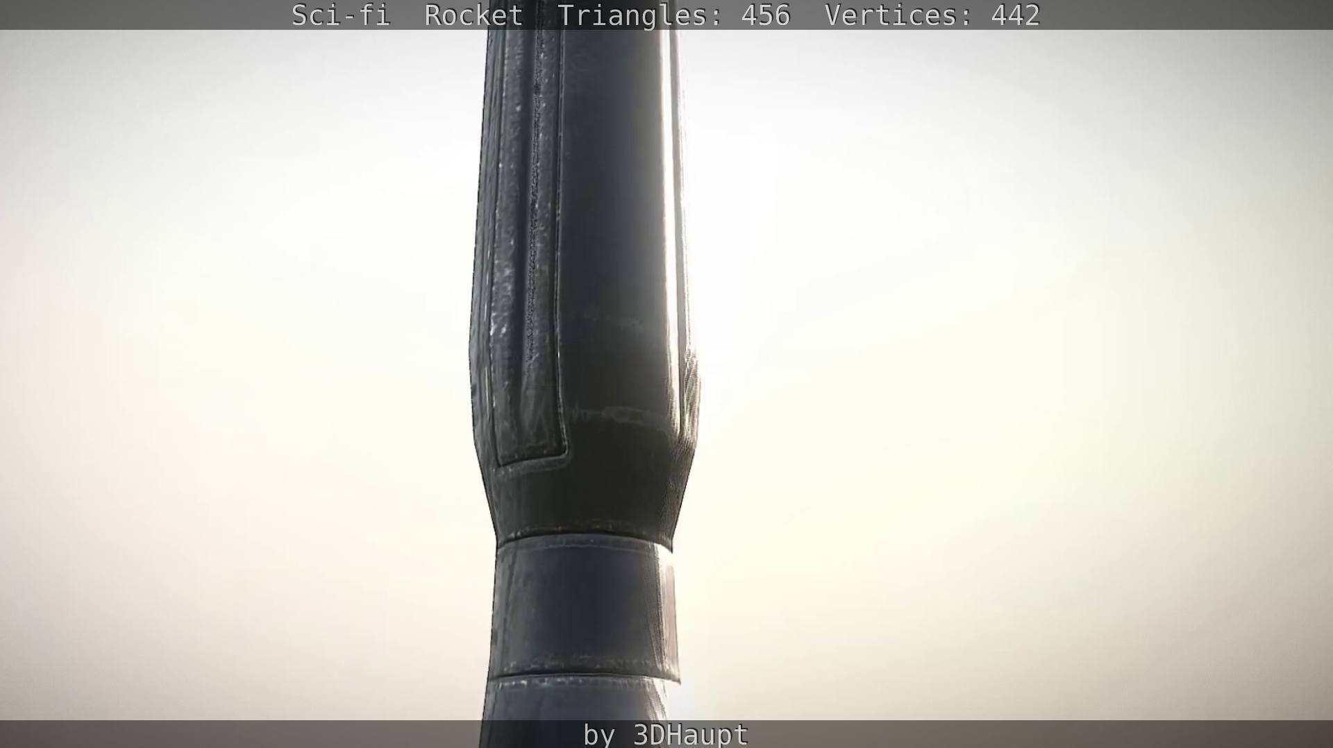 Rocket launcher in sky Low-poly 3D model_24